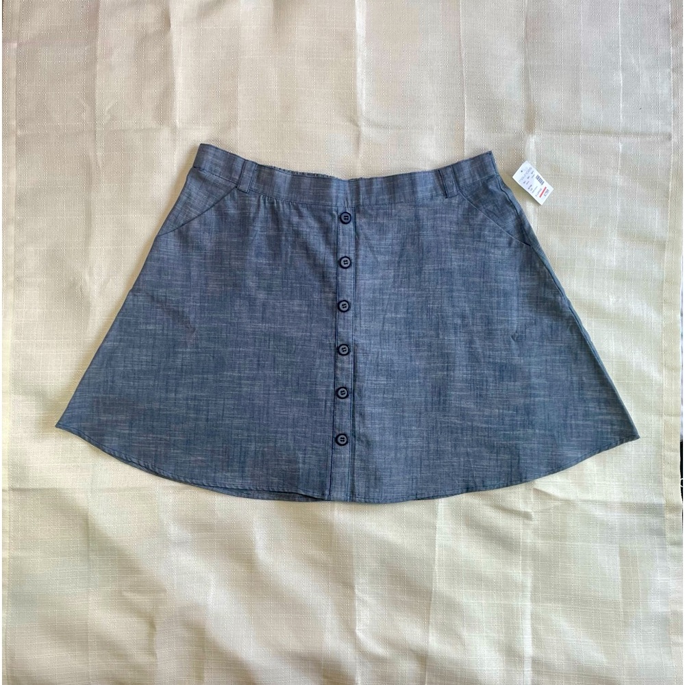 Maurices Skirt, A-Line, Front Pockets, Button Accents, lightweight, Womens, XL…